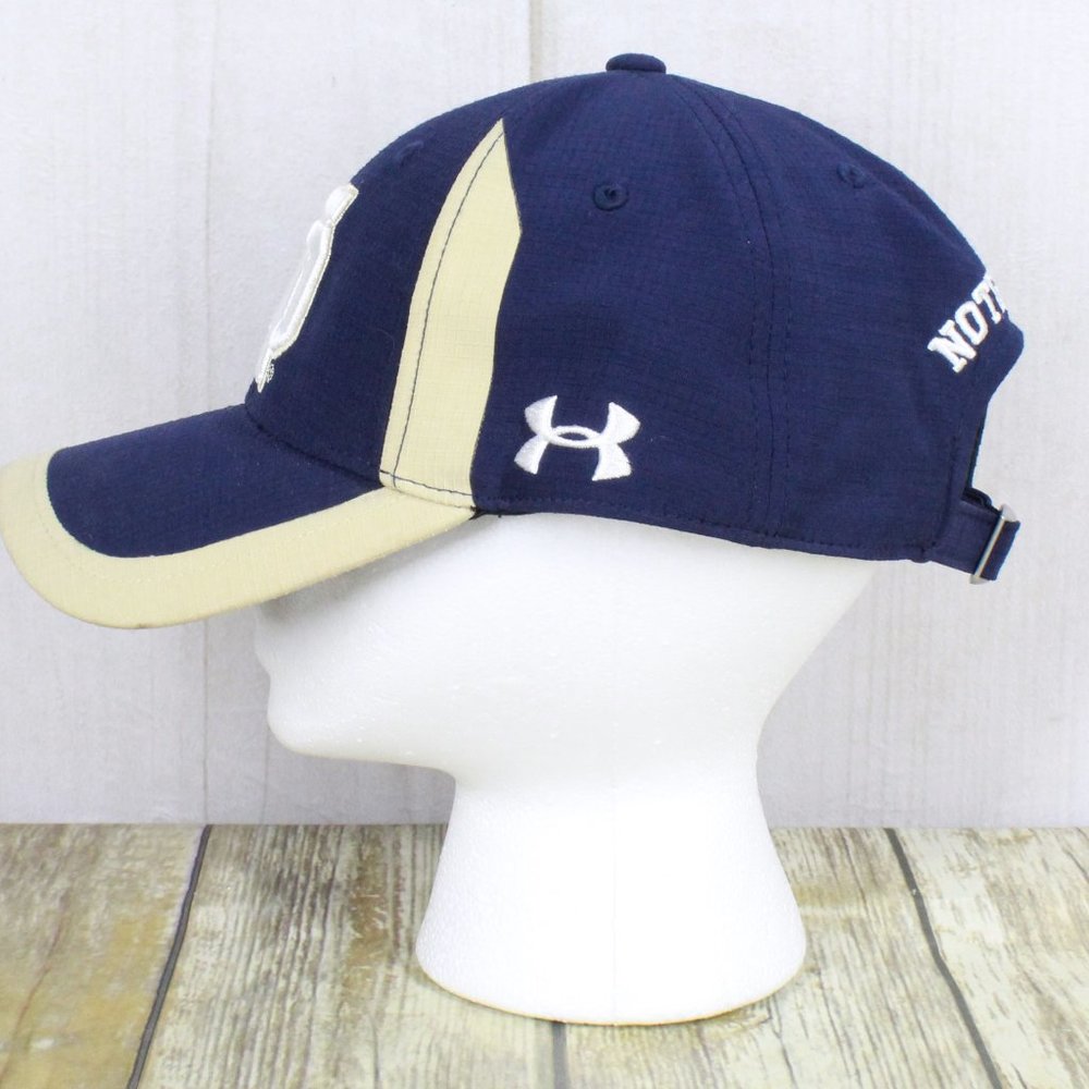 Under Armour Blue Notre Dame Football Fighting Irish Adjustable Hat Cap - Picture 4 of 10